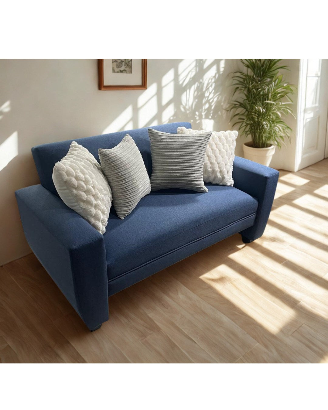 Sofá Sydney 1.50 | Lino Azul indigo