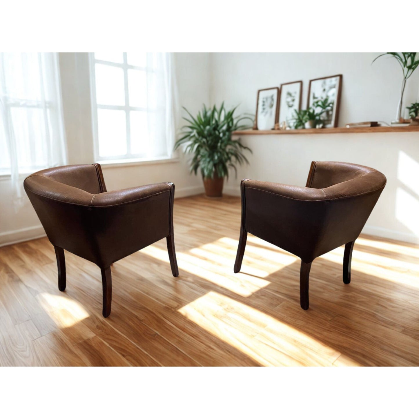 Set poltronas Cuero uruguayo