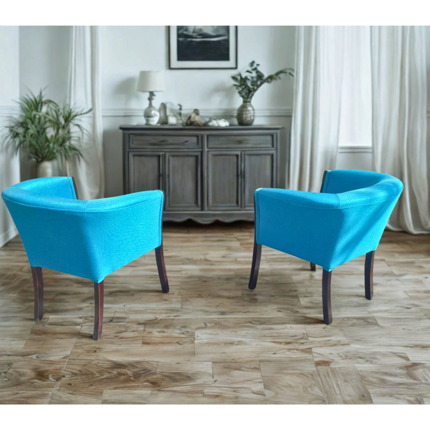 Set poltronas | Lino turqueza