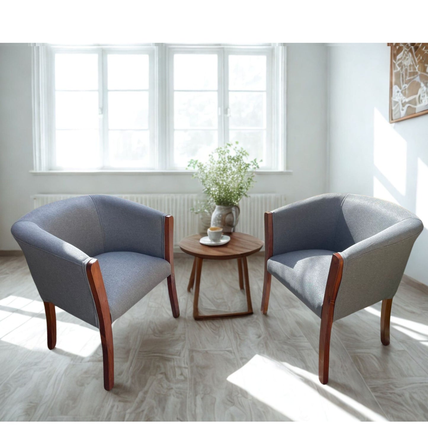 Set poltronas | Lino Gris medio L11