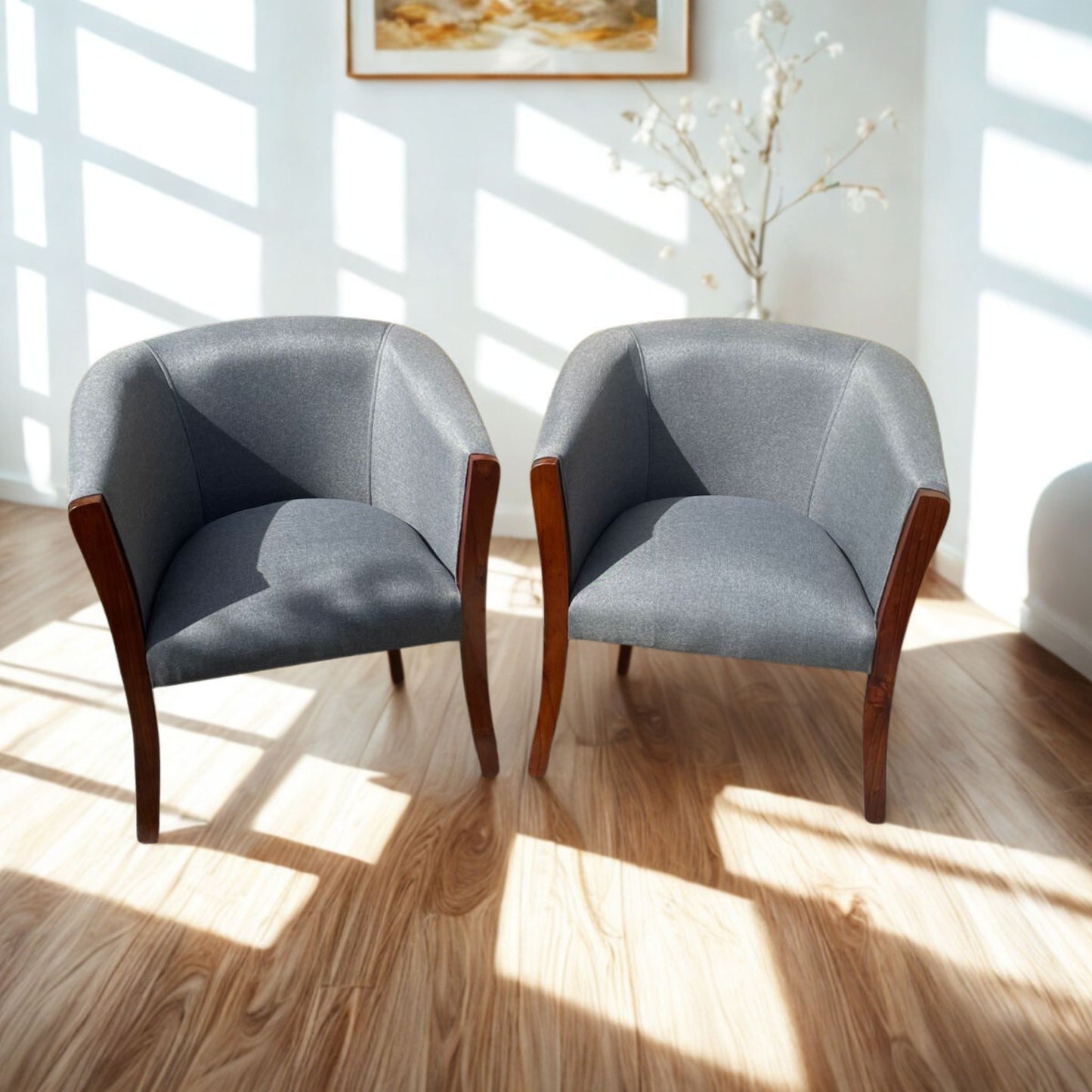 Set poltronas | Lino Gris medio L11
