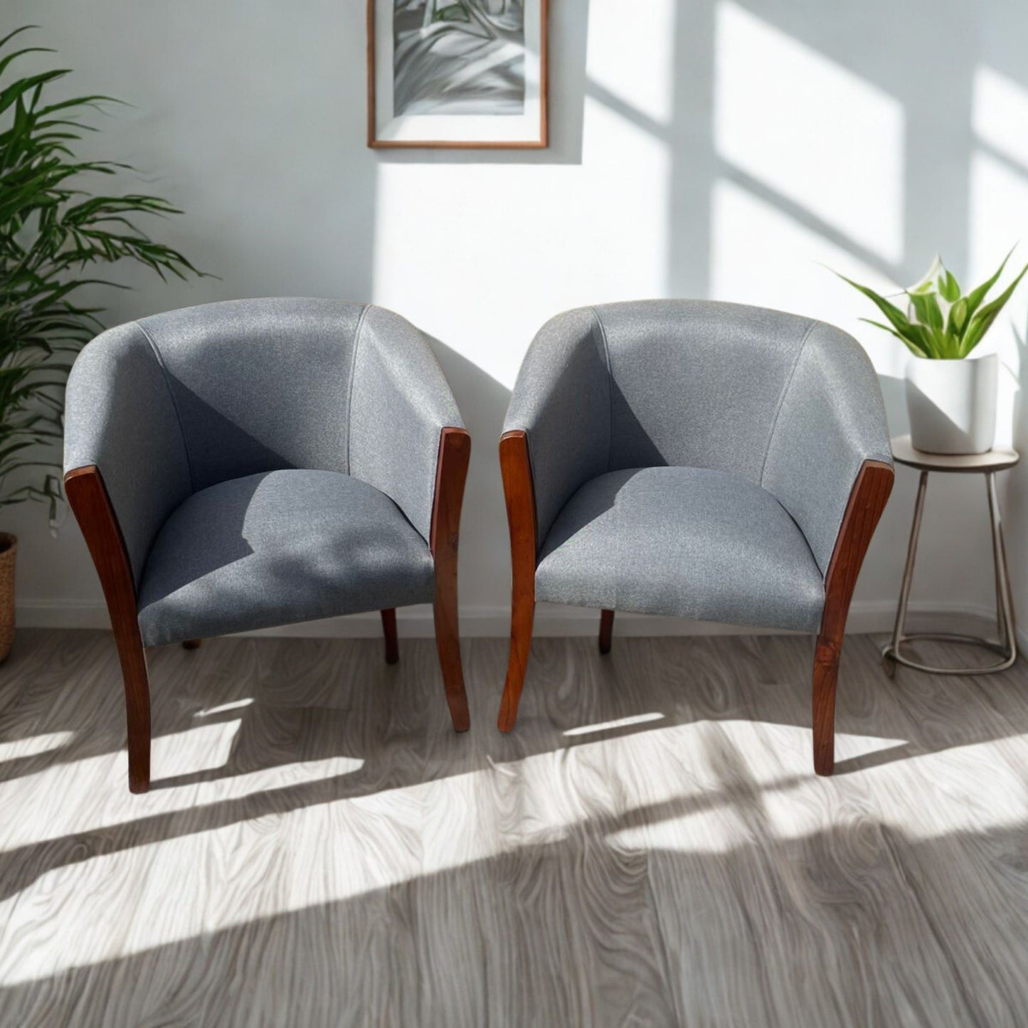 Set poltronas | Lino Gris medio L11