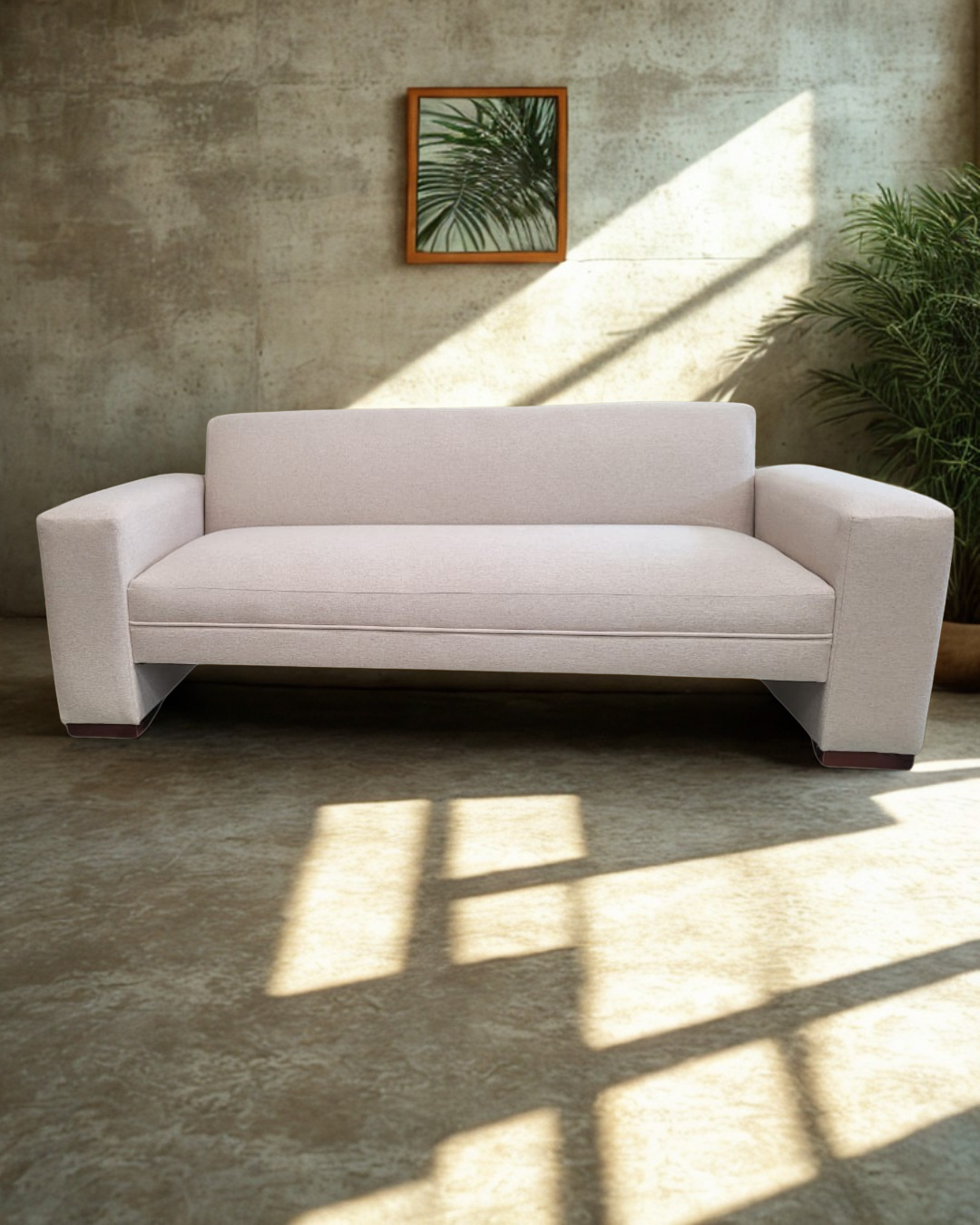 sofá cama Oporto cuadrado 2.00 mts | Lino tokio crema