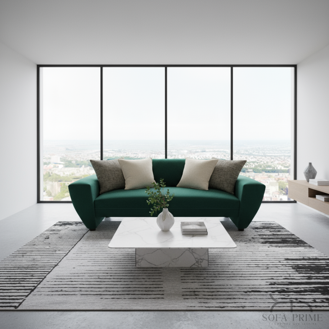 Sofá Madrid Felpa verde