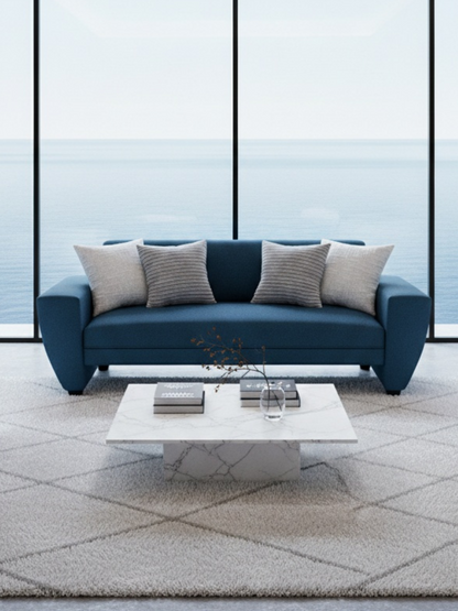 Sofá Madrid | Lino azul petróleo 2M