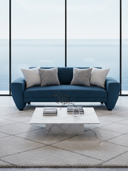 Sofá Madrid | Lino azul petróleo 2M