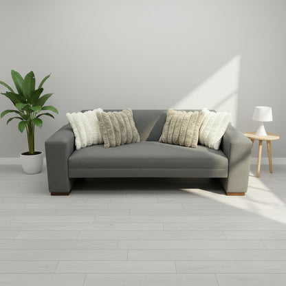 sofá cama Oporto cuadrado 2.00 mts | Lino gris medio