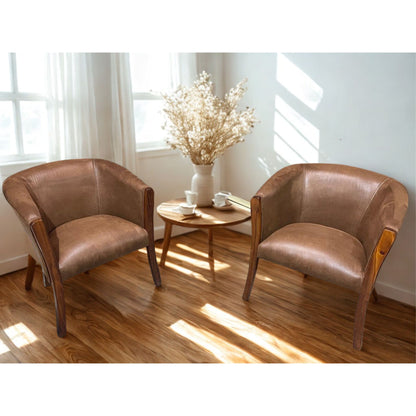 Set poltronas Cuero uruguayo