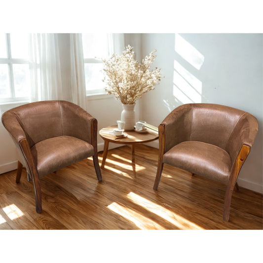 Set poltronas Cuero uruguayo
