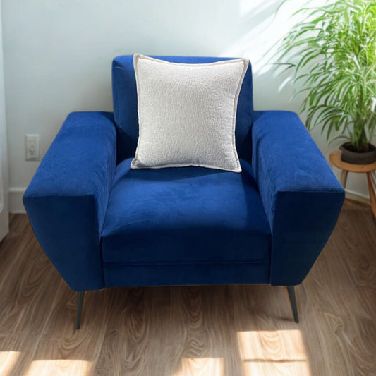 Sillón individual studio | Felpa Azul