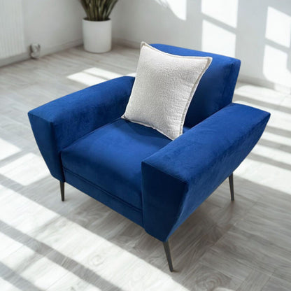 Sillón individual studio | Felpa Azul