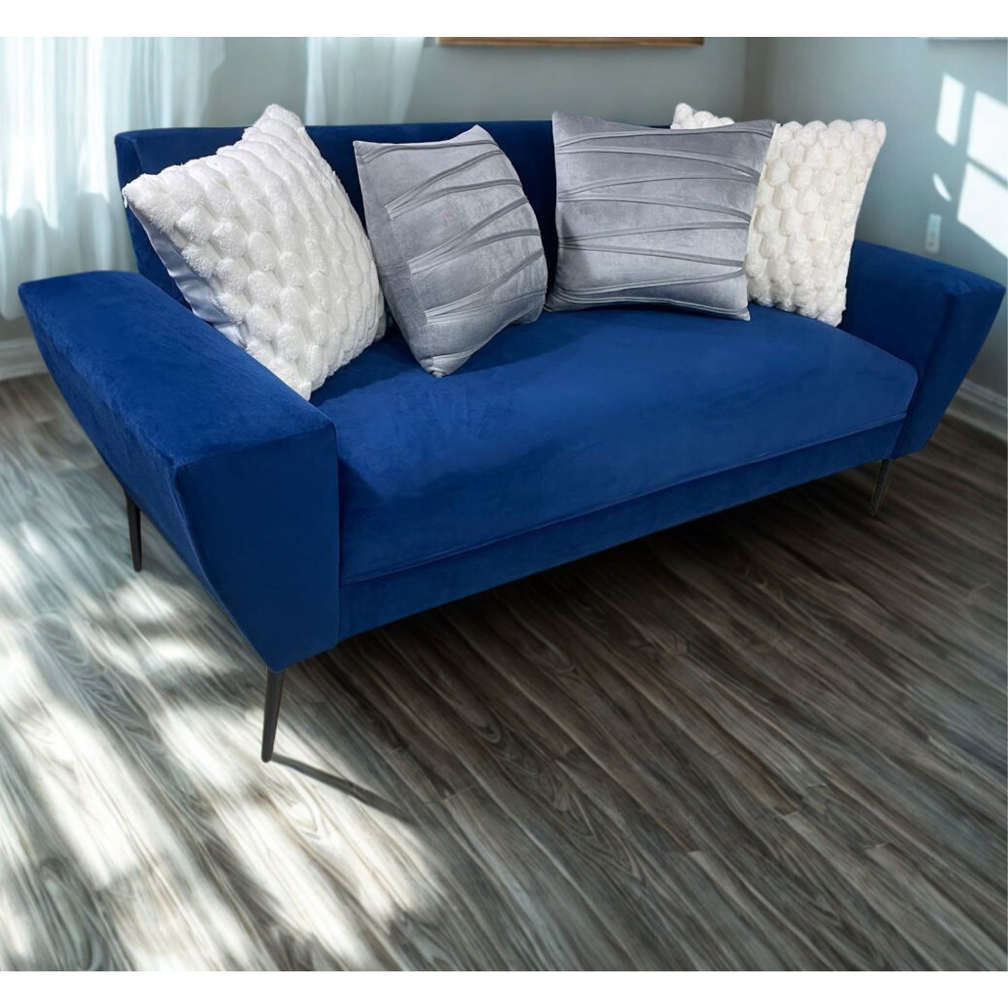 Sofá prisma prime | 1.80 Felpa azul terciopelo