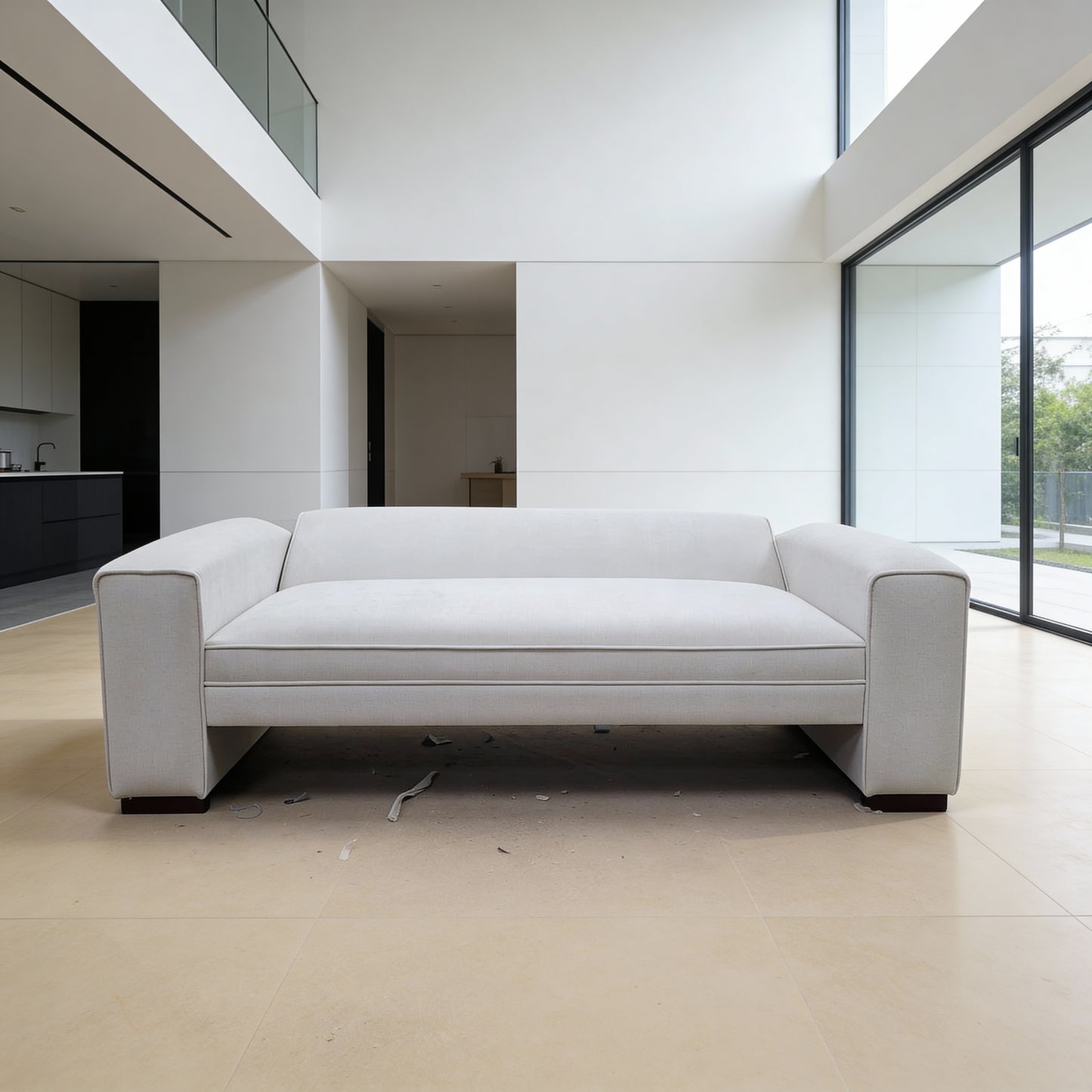 sofá cama Dalas cuadrado 2.00 mts | Color Hueso Repelente