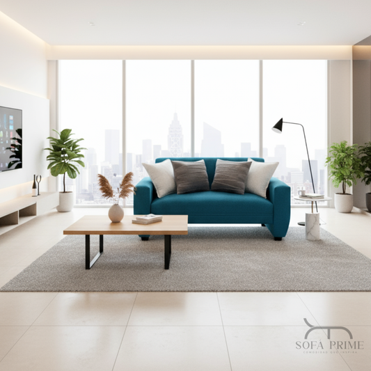 Sofá Sidney 1.50 | Lino turquesa