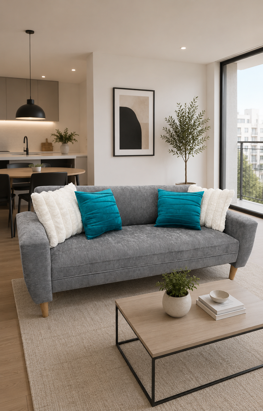 Sofá Sidney wood 2.00| Florencia color gris medio