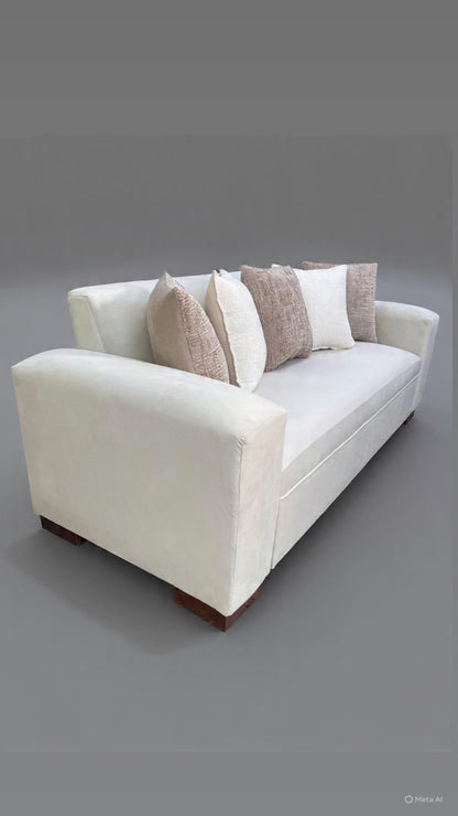 sofá cama Oporto cuadrado 2.00 mts | Felpa crudo