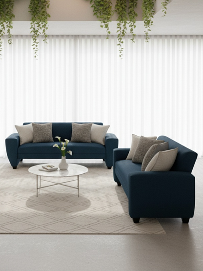 Conjunto Sofá Prime en Lino azul petróleo – 2 y 3 Cuerpos