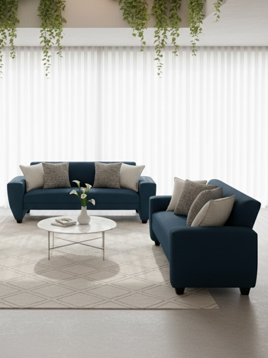 Conjunto Sofá Prime en Lino azul petróleo – 2 y 3 Cuerpos