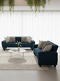 Conjunto Sofá Prime en Lino azul petróleo – 2 y 3 Cuerpos