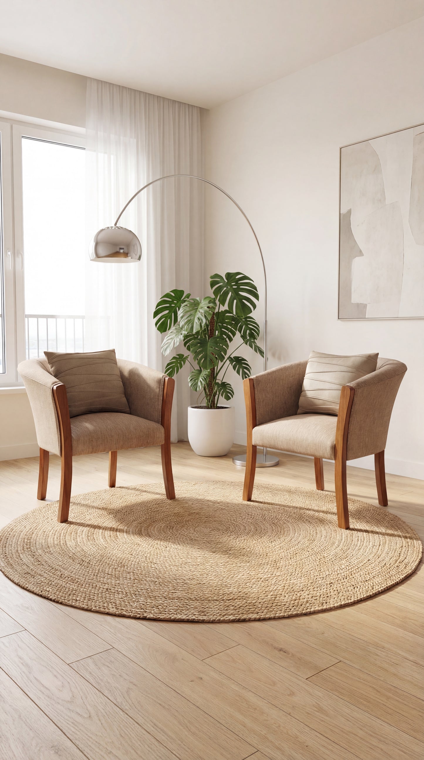 Set poltronas | Lino beige austral