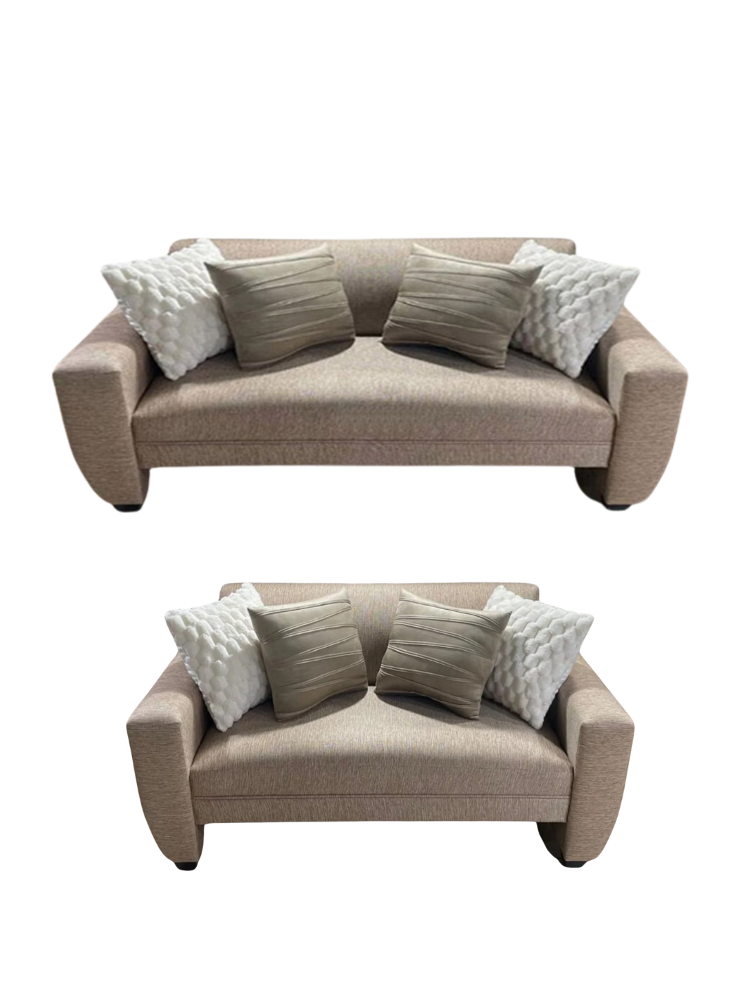 Conjunto Sofá Prime en Lino Beige Austral– 2 y 3 Cuerpos