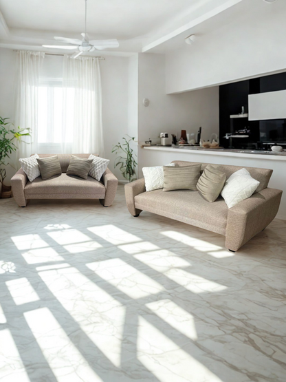 Conjunto Sofá Prime en Lino Beige Austral– 2 y 3 Cuerpos