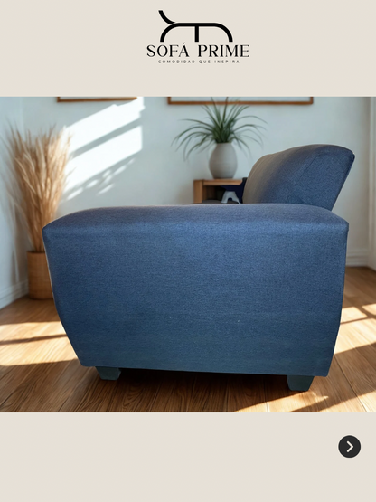 Sofá cama Oporto 2.00 mts | Lino Azul Índigo
