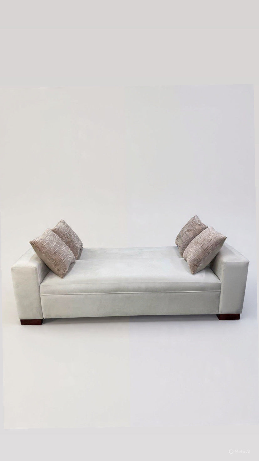 sofá cama Oporto cuadrado 2.00 mts | Felpa crudo