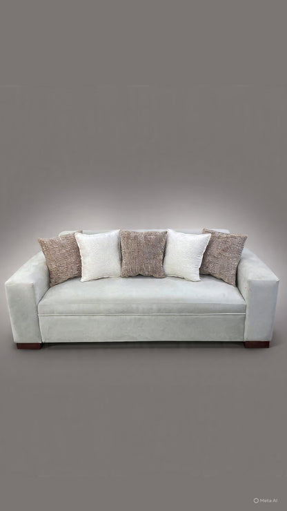 sofá cama Oporto cuadrado 2.00 mts | Felpa crudo