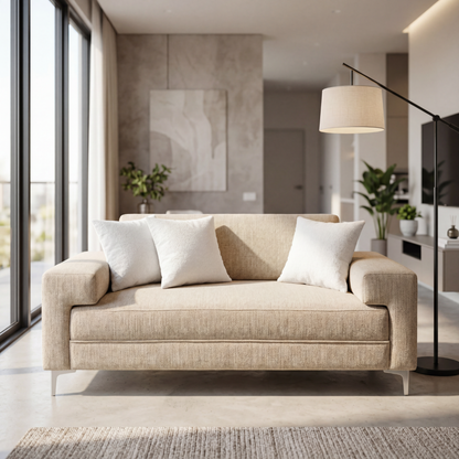 Sofá Oslo 1.84 M | Chenille Gris Impermeable