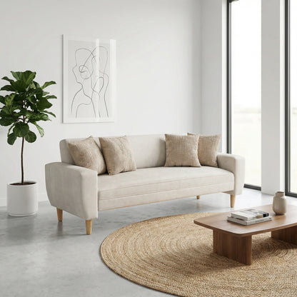 Sofá Sidney wood 2.00| Florencia color Crudo