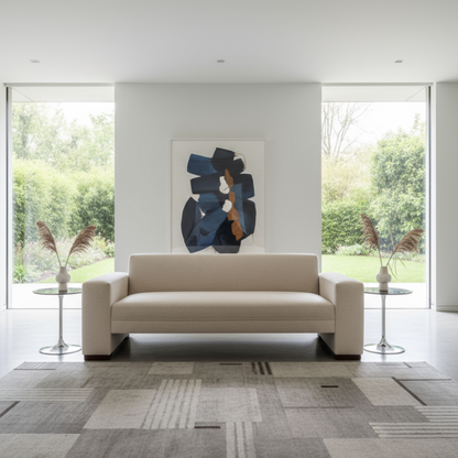 sofá cama Oporto cuadrado 2.00 mts | Lino tokio crema