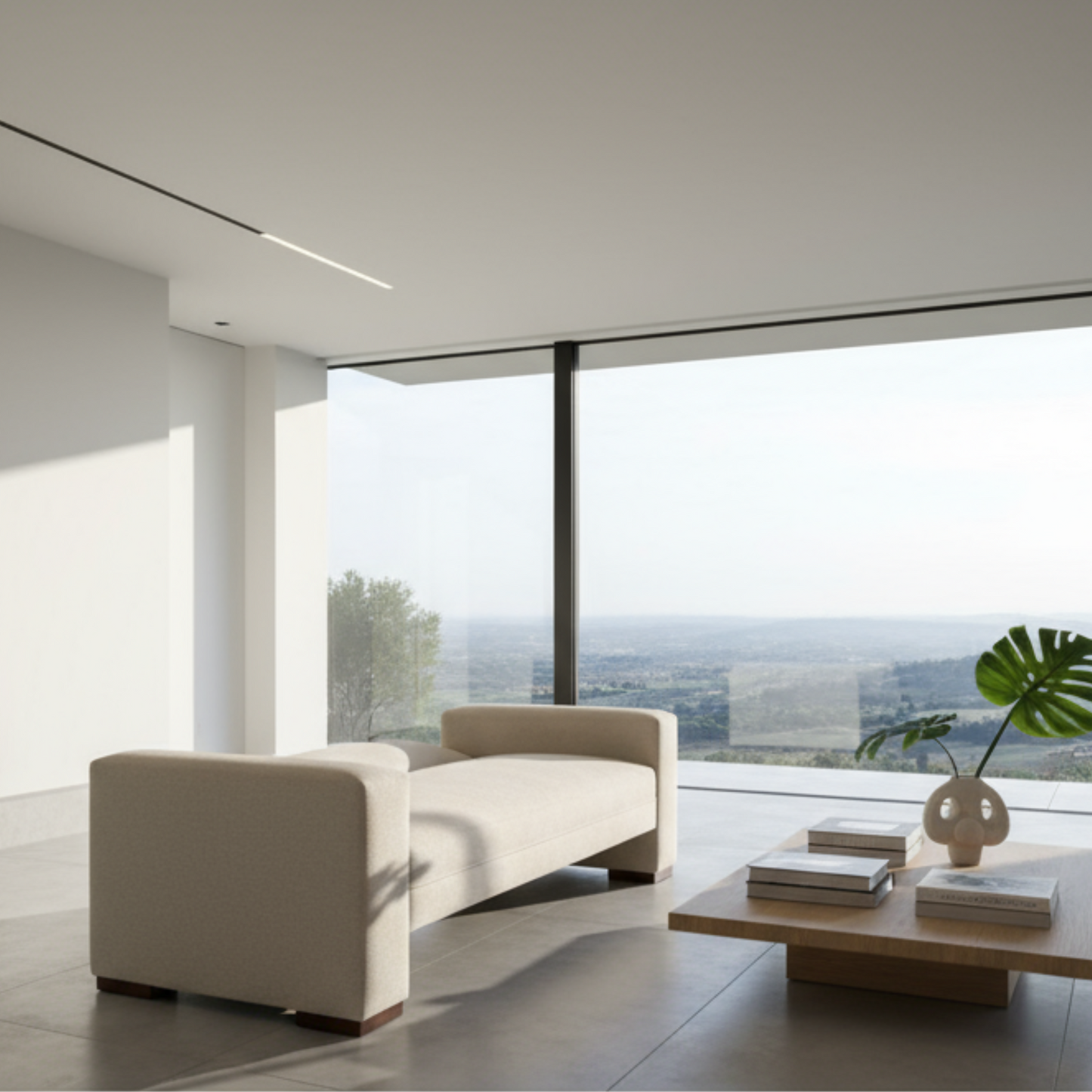 sofá cama Oporto cuadrado 2.00 mts | Lino tokio crema