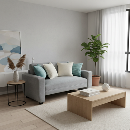 Sofá Sidney 1.50 – Lino Gris Claro