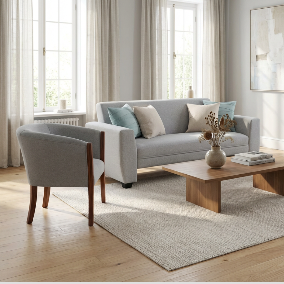 Set Trío Prime pequeño |  Lino Gris claro