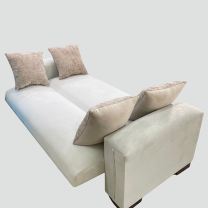 Sofá Prisma indigo bed | 2.00 m Felpa crudo