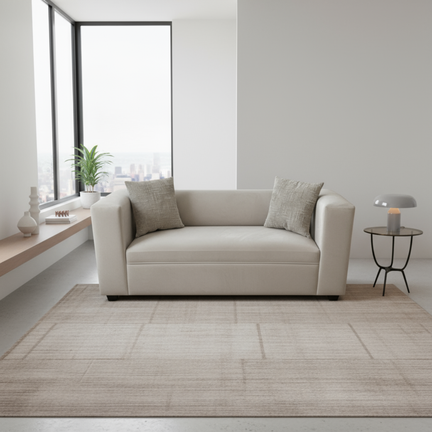 Sofá prisma Índigo | 1.80 Felpa Beige