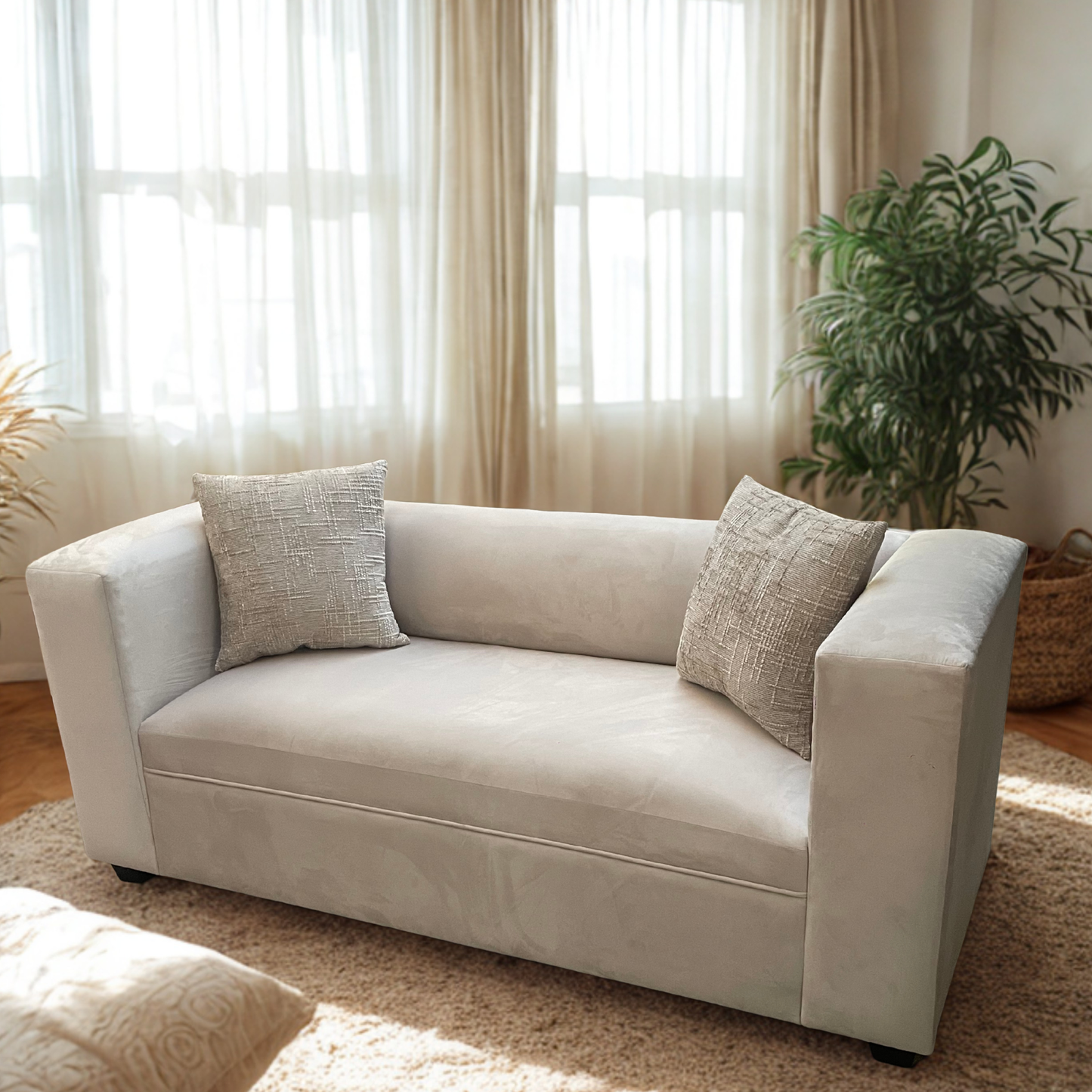 Sofá prisma Índigo | 1.80 Felpa Beige