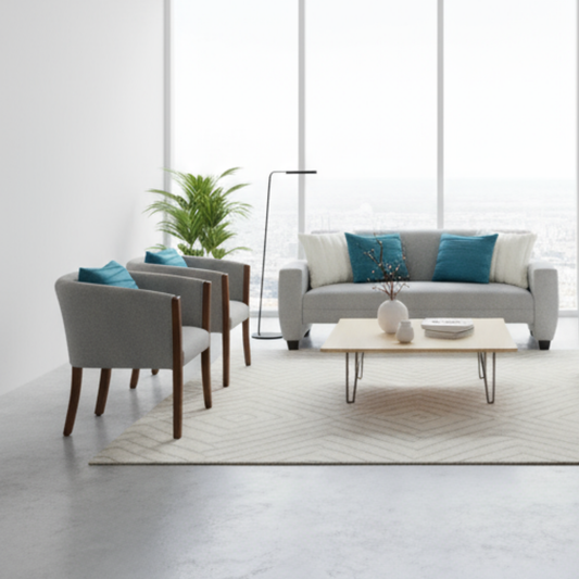 Set Trío Prime pequeño |  Lino Gris claro