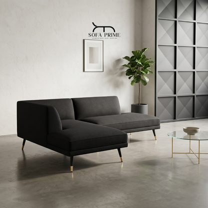 Sofá L Concept Black – Lino Negro