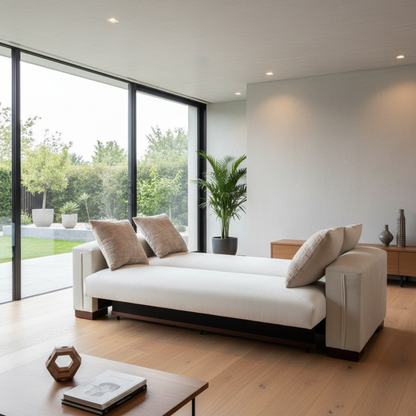 Sofá Prisma indigo bed | 2.00 m Felpa crudo