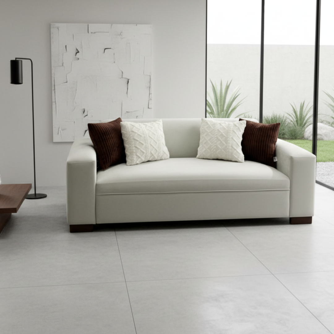 Sofá Prisma indigo bed | 2.00 m Felpa crudo