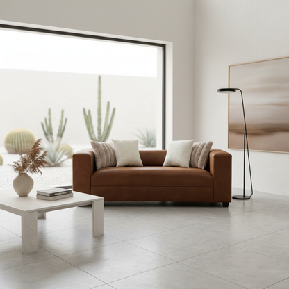 Sofá Prisma Indigo 2.00 | Cuero uruguayo Café