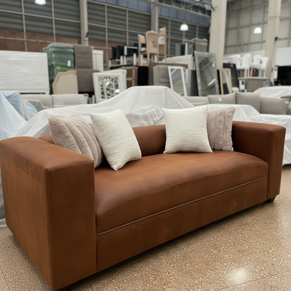 Sofá Prisma Indigo 2.00 | Cuero uruguayo Café