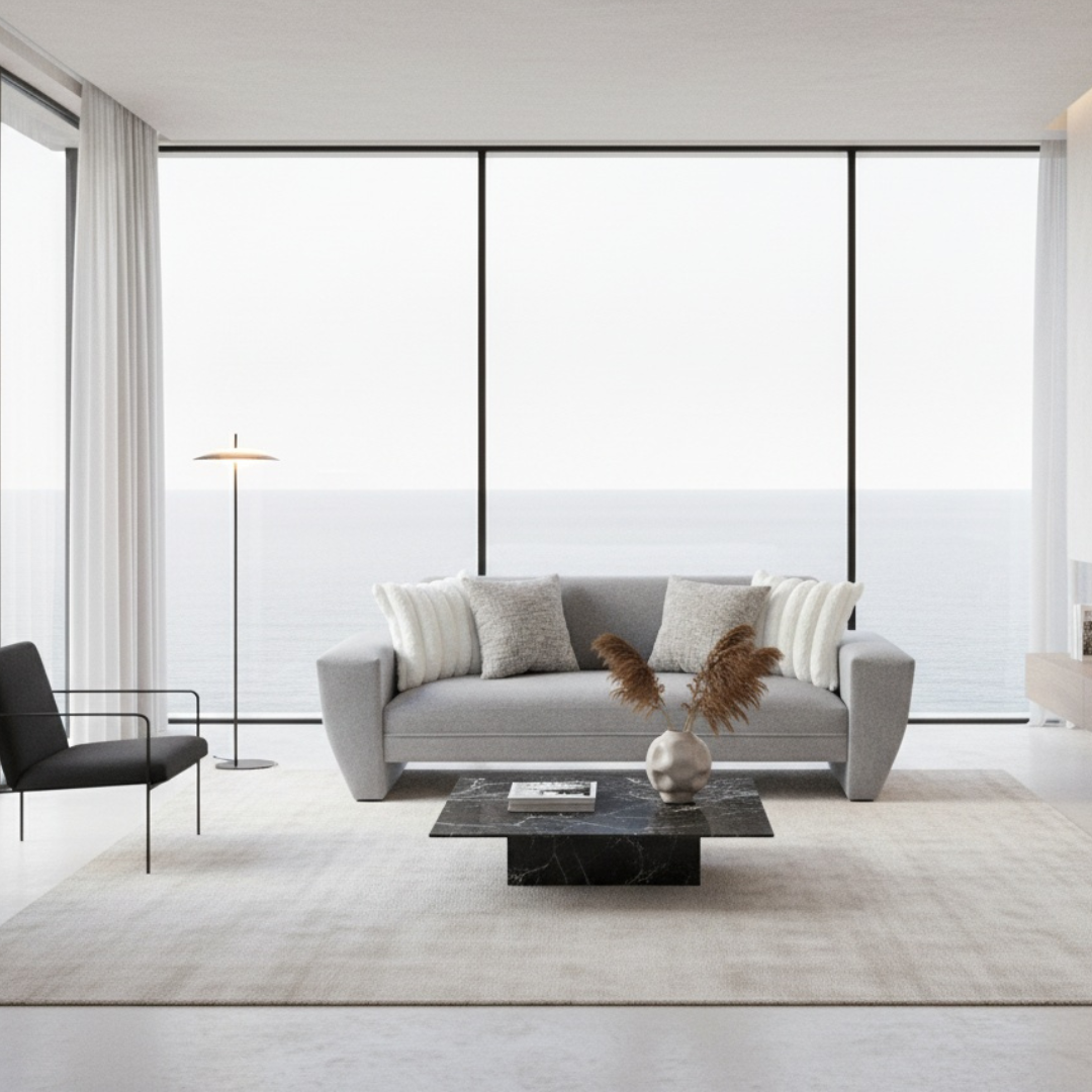 Sofá Madrid Lino Gris claro 2 Mts