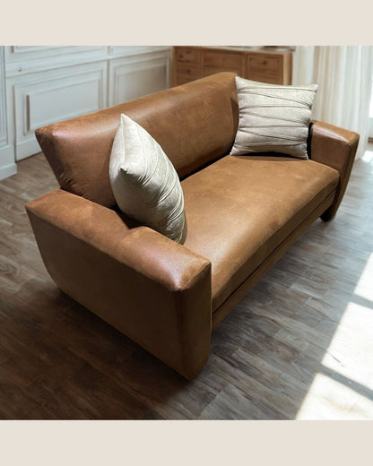 Sofá Sidney 1.50 | Cuero uruguayo Café