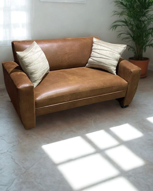 Sofá Sidney 1.50 | Cuero uruguayo Café