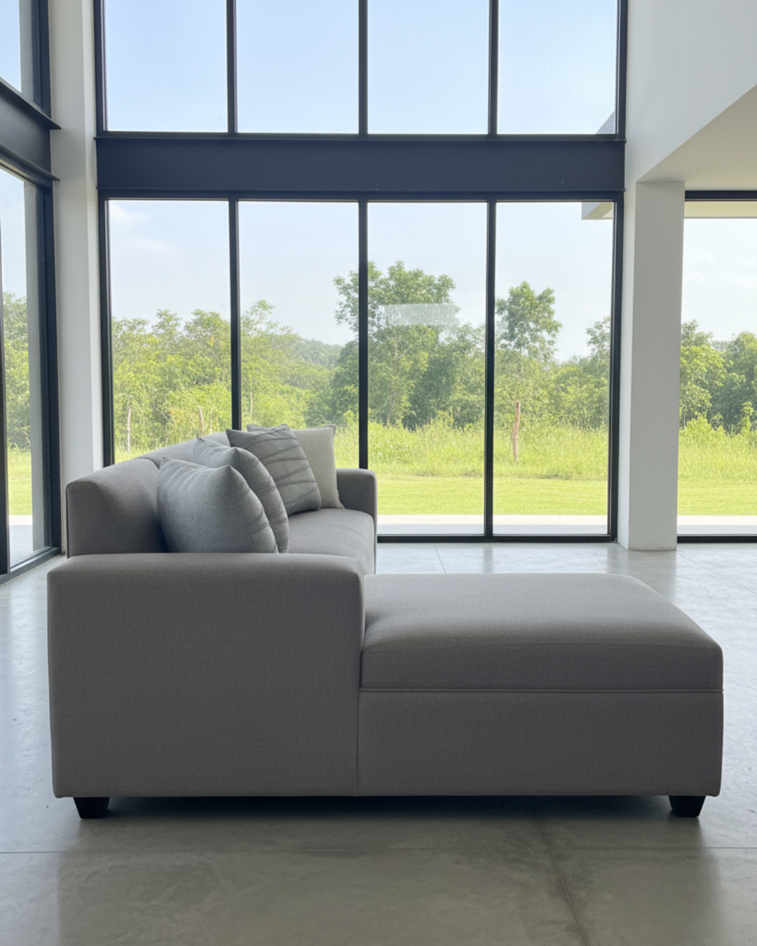 Sofá L Prime – Lino Turquesa