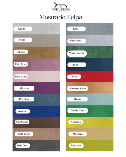 Trío prime | Vermont Felpa damasco 2 metros