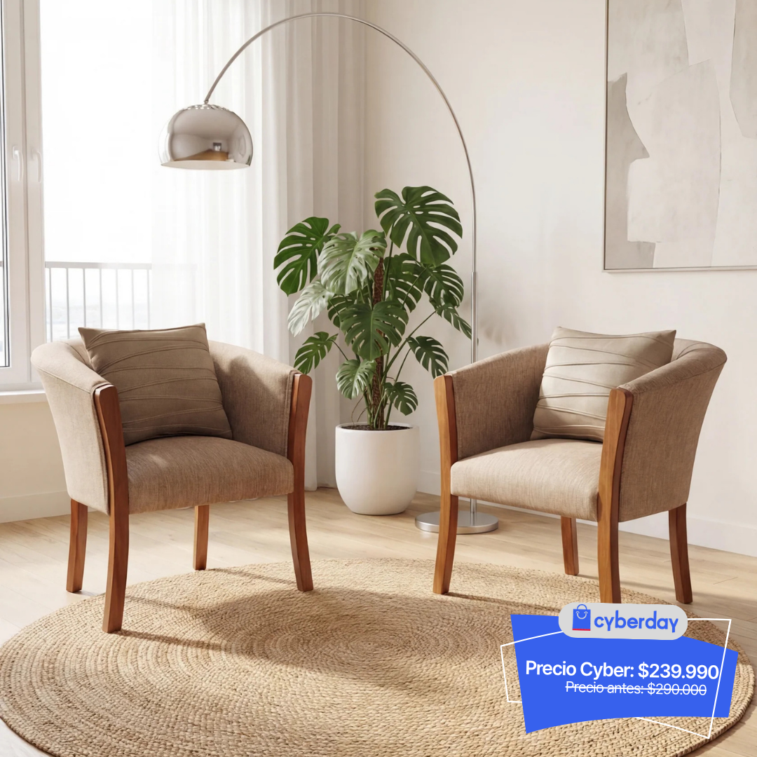 Set poltronas | Lino beige austral